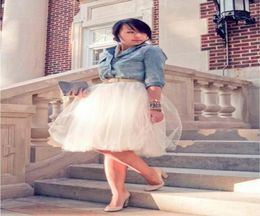 2015 Short White Tutu Skirts for Adults Cheap Tulle Custom Made Aline Cheap Prom Party Petticoat Underskirts Women Clothing Skits2971229