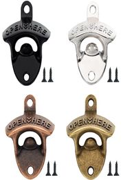 Metal Bottle Opener Wall Mounted Retro Beer Openers Home Kitchen Bar Supplies Coke Soda Bottles Openers1038191