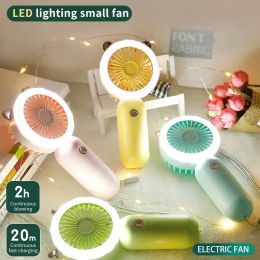 Other Home & Garden Mini Portable Fan USB Rechargeable Night Light Cooling Handheld Fan Three Speed Adjust ventilador machine