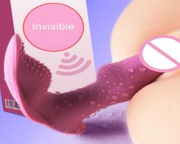 Wearable Butterfly Dildo Vibrator Sex Toys for Women Clitoris Stimulator Masturbator Wireless Remote Control Vibrator Panties Y1915714248