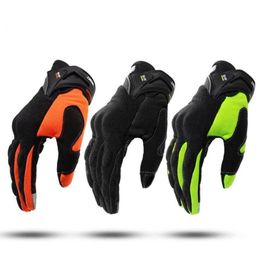 NEW Summer Touch Screen Motorcycle Gloves Green Motocross Racing gloves Full Finger Cycling guantes moto Motorbike1446704