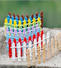 Mini Fence Small Barrier Wooden Resin Miniature Fairy Garden Decorations Miniature Fences for Gardens Tiny Barriers 1116467