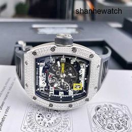Exciting Watch Nice Watch RM Watch Rm030 Automatic Mechanical Watch Series Rm030 18k Platinum Original Diamond 50*42.7mm Platinum
