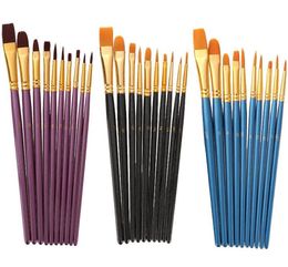 Round Pointed Tip Paintbrushes Nylon Hair Artist Acrylic Paint Brushes For Acrylic Oil Watercolor Face Nail Art Miniature Detailin4331916