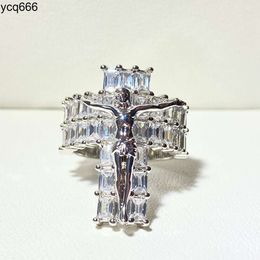 Jesus Design 14k Gold Hip Hop Jewellery Unique Man Solid Gold Moissanite Ring