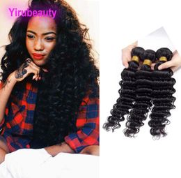 Brazilian Virgin Hair Extensions Deep Wave 3 Bundles 830inch 100 Human Hair Natural Color Remy Hair Wefts 3PCS1798852