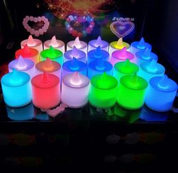 Electronic Candle LED Tea Light Battery Powered Lamp Simulation Flame Flashing Home Wedding Birthday Party Decoration Candles 2419142
