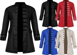 Men039s Trench Coats 4XL Fashion Halloween Men Steampunk Winter Warm Long Sleeve Vintage Gothic Tailcoat Jacket Overcoat Button2486621