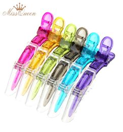 Whole NEW Transparent Sectioning Clips Clamps Hairdressing Salon Hair Clips Grip Crocodile DIY Accessories Hairpins Plastic 66316237
