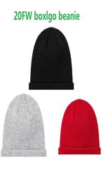 20FW black red GREY Beanie Winter Knitted Skullcap Adult Casual Hip Hop Hat Women Men Acrylic Beanie Cap Unisex Solid Colour Keep W7752735