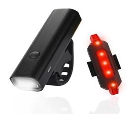 Quality Bicycle Bright Night Riding Headlight Waterproof LED Taillight Warning Light Lamp Combination Set Bike Lights3394873