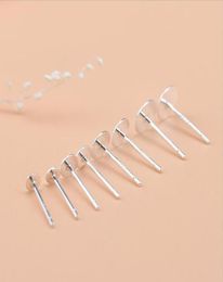 Stud Silver 925 Earring Base Post Pins With Backs 4 5 6 8mm Cabochon Settings For Jewellery MakingStud6670070