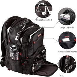 Other Sporting Goods 18.4 Laptop Backpack Extra Large Tsa Friendly Durable Travel Anti Theft Secure Water-Resistant Big Business Colle Dh7Cr