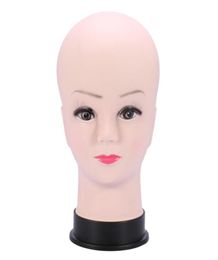 PVC Mannequin Head Model tool Female Wig Making Hat Display With Base Eyelash Makup Practice Traning Manikin Bald Head Models1593833