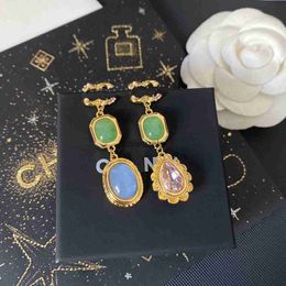 Stud earrings Gold Plated Dangle Classic Designer Jewellery Earrings Romantic Love Gifts Women with Box Boutique High Ear Stud 240306