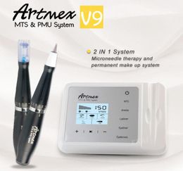 Artmex V9 New Model Digital Eyebrow Lip Eyeline MTS PMU Digital Professional Permanent Makeup Tattoo Machine Rotary Pen DHL9836143