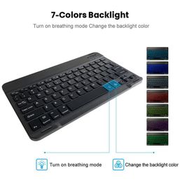 10 Inch With Backlight Rgb Wireless Bluetooth Keyboard And Mouse For Mobile Phone Tablet Computer Notebook Whole31804260717