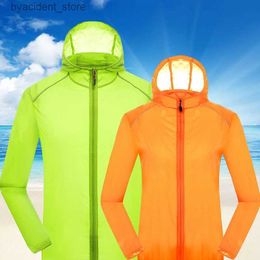 Men's Casual Shirts Men Women Outdoor Sports Fishing Anti-UV Quick Drying Skin Clothes Coat Sunscreen Clothing Long Sleeve Hooded Ultrathin Jacket L240306