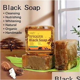 Handmade Soap African Black Soap Treatment Acne Handmade Anti Rebelles Smooth Blemish Shea Butter Face Moisturising Gently Bath Skinca Dh0Zy