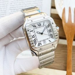 Designer homens relógio movimento automático 40mm pulseira de couro de aço inoxidável mulheres de luxo relógio de moda casual relógio de safira à prova d'água casal