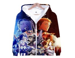 Japan Anime Black Clover Hoodie Asta Yuno Noell Silva Cosplay Costume 3D Print Casual Zipper Hooded Jacket Men Hoodie Sweatshirt6531464