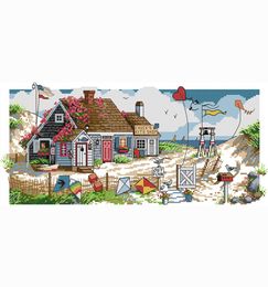 Promotional patterns cross stitch counted scenery diy embroidery wall crafts needle painting handmade kits house decoration wall p4816833