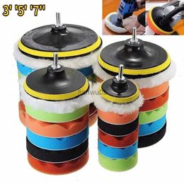 Polishing Pads 3/5/7inch CarPolishing Disc 8Pcs/Set Self-Adhesive Buffing Waxing Sponge Wool Wheel Polishing Pad For Car Polisher Drill AdapterL2403