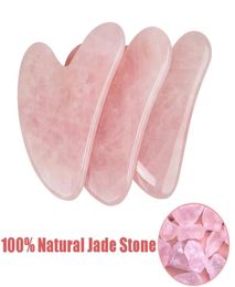 Natural Jade Gua Sha Scraper Board Stone Massage Rose Quartz Jade Guasha For Face Neck Skin Lifting Wrinkle Remover Beauty Care2769980