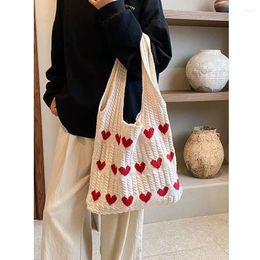 Shopping Bags Bag Knitting Package Female Large Capacity Lovely Wool Dopamine Fashion Wearing