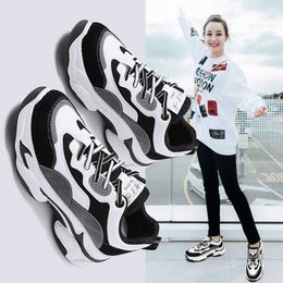 2024 Spring Womens Dad Shoes Instagram Korean Versatile Sports Shoes Fashion Casual Trend Breathable Student Shoes