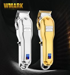 Hair Clippers WMARK NG2021 Electric Trimmer For Men Professional Salon Scissors Rechargeable Shaver LCD7628288