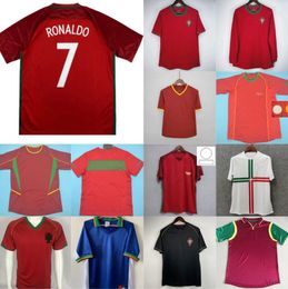 Portugal Club Full Sets Retro Ronaldo Soccer Jerseys 1966 1972 1969 1996 1997 1998 2000 2002 2004 2006 2010 2012 98 12 16 17 FIGO COSTA PEPE NUNO GOMES DECO NANI