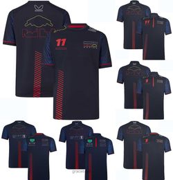 Men's Polos F1 Mens Team Polo Shirt T-shirt Formula 1 Racing Suit T-shirt 1 and 11 Driver Fan Top T-shirts Jersey Moto Motorcycle Clothing Customizable Di3n