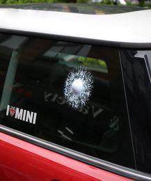 Car Suv 3D Golf Ball Hit glass Window Crack sticker Body Adhesive Decal Trim4522653