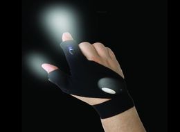 1pcs Fingerless Glove LED Flashlight Torch Outdoor Fishing Camping Hiking Magic Strap Survival Rescue Tool Light LeftRight Hand9952502