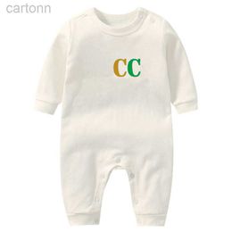 Footies baby Rompers Boys girls designer letter print Pure cotton short-sleeved and Long sleeve jumpsuit newborn romper G365 240306