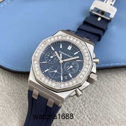 Elegant Wrist Watch Racing Wristwatches AP Royal Oak Offshore Series 26231ST Precision Steel Blue Plate Womens Fashion Leisure Business Sports Machinery Watch