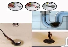 2pcs Drain Sink Cleaner Bathroom Un Sink Tub Toilet Snake Brush Hair Removal Tool7470746