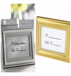 20Pclot Wedding Decoration craft of Silver and Gold Po Frame Also as Place card Holder For Party Favors and Guest Gifts6119158