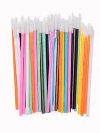 Whole 500 pcs 10 Colours Lipstick Gloss Disposable Lip Brush Pen Wands Applicator Brush Professional Beauty Makeup Tools8351693