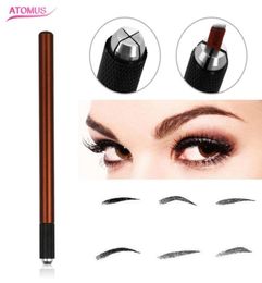 Semi Permanent Manual Embroidered Pen For Eyebrow Line Cross Play Mist Microblading Tattoo Pen Spotted Singlehead Stainless Steel1450089