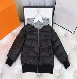 Baby Designer Clothes Down Coat 22 AutumnWinter Style Fashion Doublesided Jacket Men039s and Women039s Add Cap Outwear Whi3598322