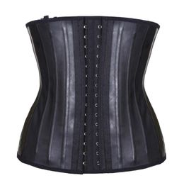 Latex Waist Trainer Corset Belly Slim Belt Body Shaper Modelling Strap 25 Steel Boned Waist Cincher fajas colombianas5193445