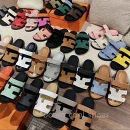 Chinelos planos chypre sandálias homens mulheres slides de couro flip flops lona slide fuzzy pelúcia chinelo moda praia mulheres chinelos verão sandália sapatos