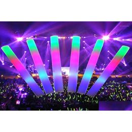 Party Decoration 20Pcs Led Colorf Foam Sponge Glowsticks Glow Sticks Concert Birthday Club Cheer Supplies Light Stick3104944 Drop De Dhfvn