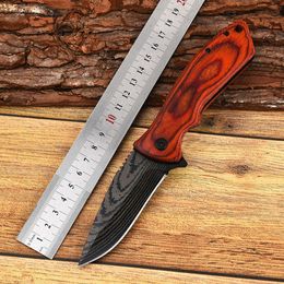 Outdoor Folding Stainless Steel, Large Horse Pattern, Multi-Purpose Camping Survival Knife, Portable Tactical Knife For Use 341829