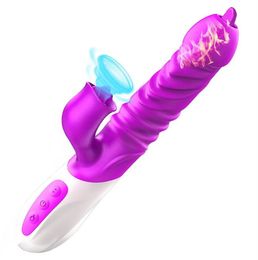 10 15 Speeds Telescopic Vibrator for Woman Vagina Sucking Dildo Sex Toys Wand Massager Anal G Spot Clitoris Stimulator341K5790026