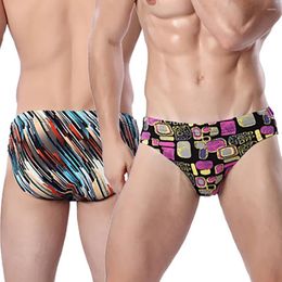 Underpants Men's Underwear Sexy Polyester Swimwear Men Shorts Camouflage Running Pocket Beach W0321