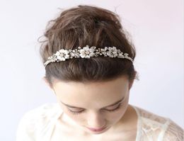 Twigs Honey Bridal Headpieces Headbands With Pearls Crystals Rhinestones Women Hair Jewellery Hair Accessories For Brides BWHP0409960531