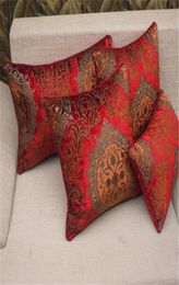 s Red elegant European velvet Engraved fabric Cushion Cover Pillowcase Sofa Car Cushion Pillow Home Textiles supplies263s2915447